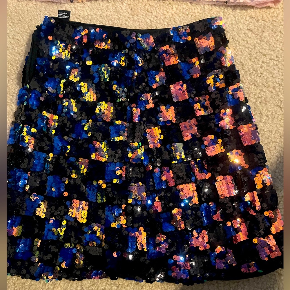 Liumilac Golden Sequin Mini Party Skirt